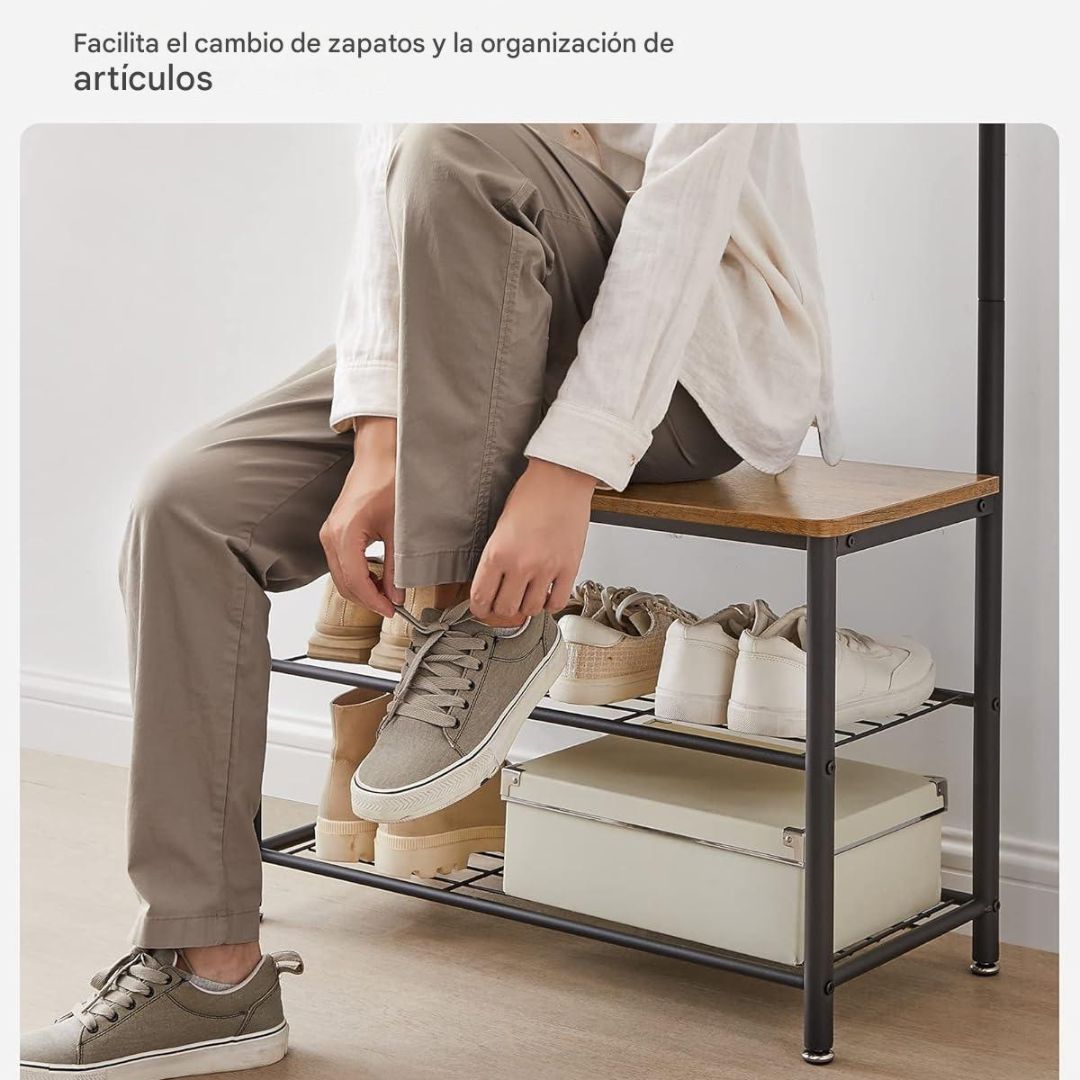 ZAPATERO PERCHERO CON ASIENTO 3 EN 1