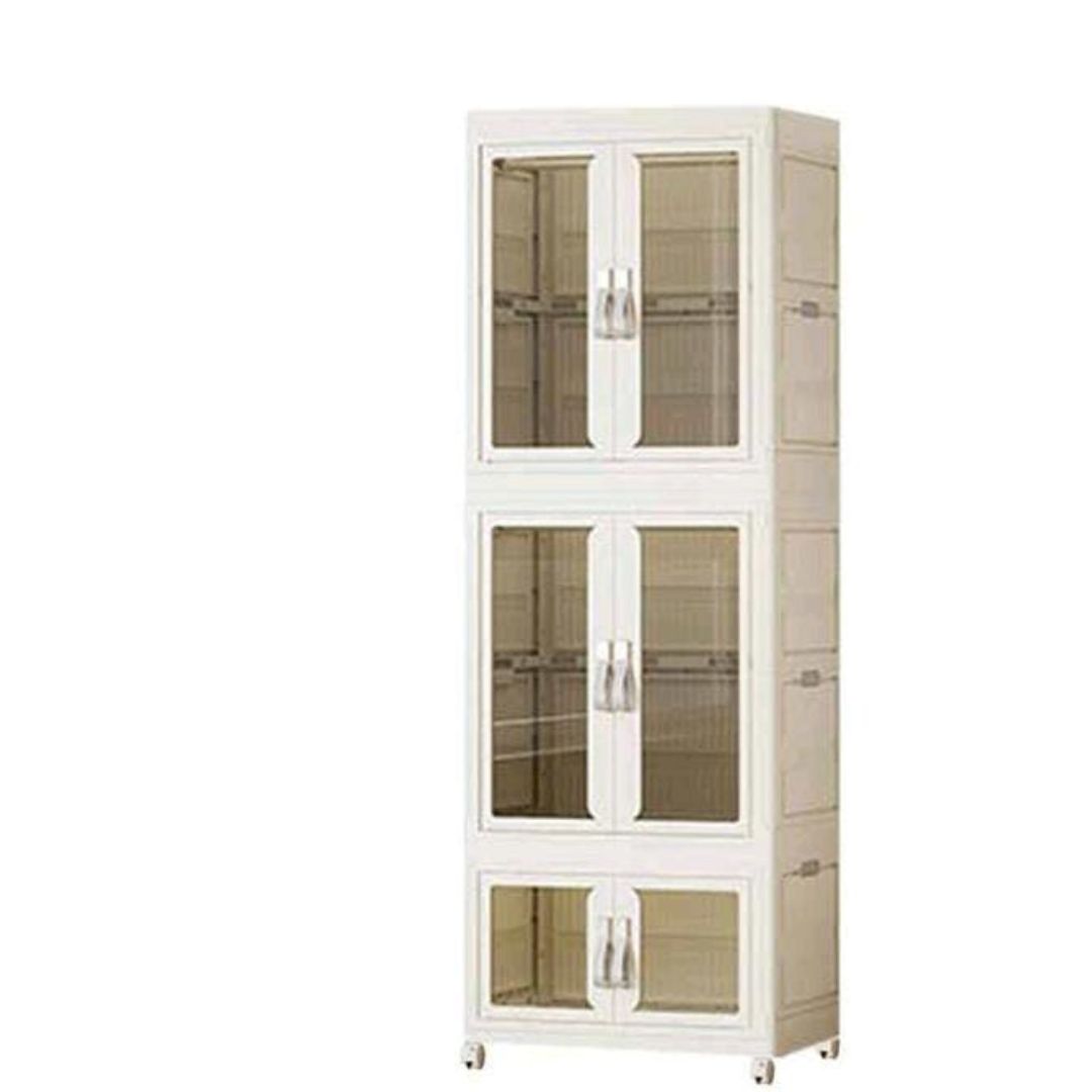 ROPERO PLEGABLE CON RUEDAS DE 3 NIVELES