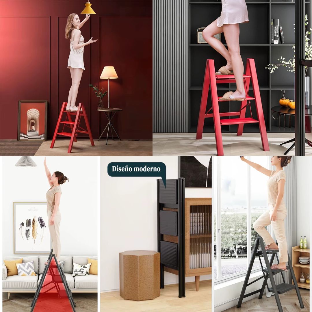 ESCALERA MODERNA PLEGABLE + REGALO