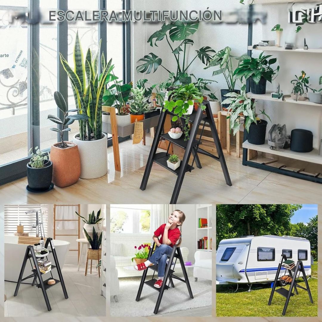 ESCALERA MODERNA PLEGABLE + REGALO