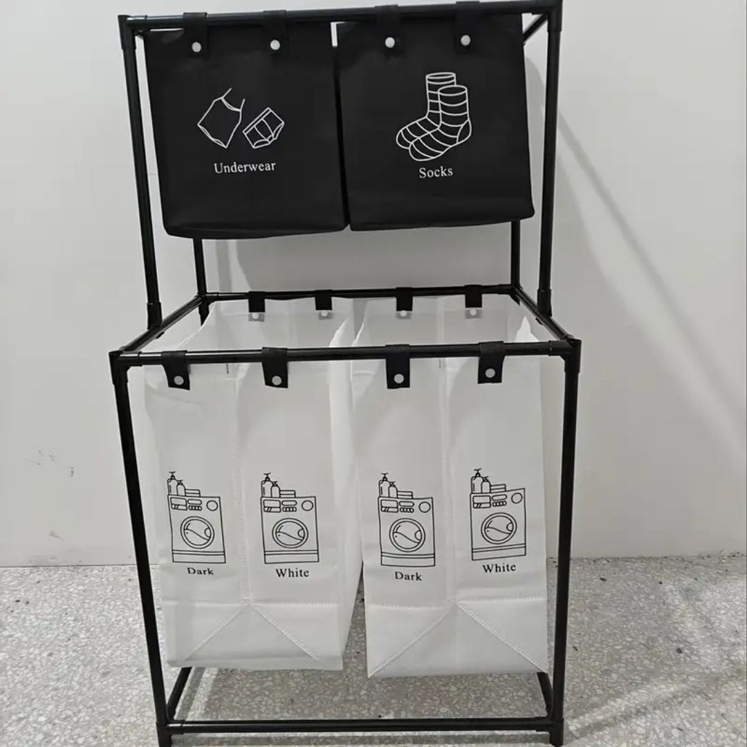CESTA DE ROPA SUCIA CON 4 DIVISIONES