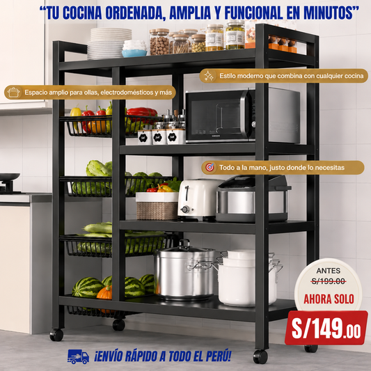 CARRITO JUMBO 2 EN 1 PARA ELECTRODOMESTICOS , FRUTAS Y VERDURAS
