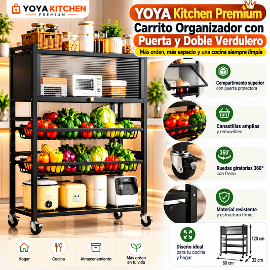 CARRITO DE COCINA CON PUERTAS