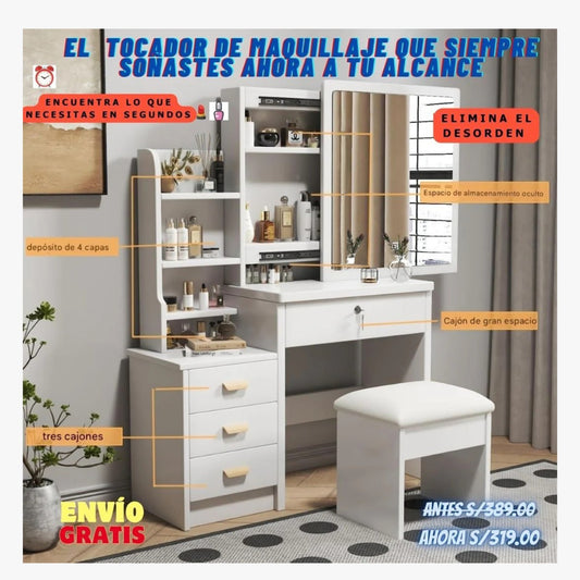 ✨ TOCADOR GLAMOUR 3 EN 1